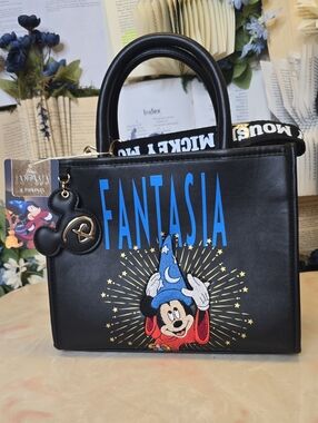 NWT Primark X Disney Fantasia Sorcerer Mickey Crossbody Bag Black